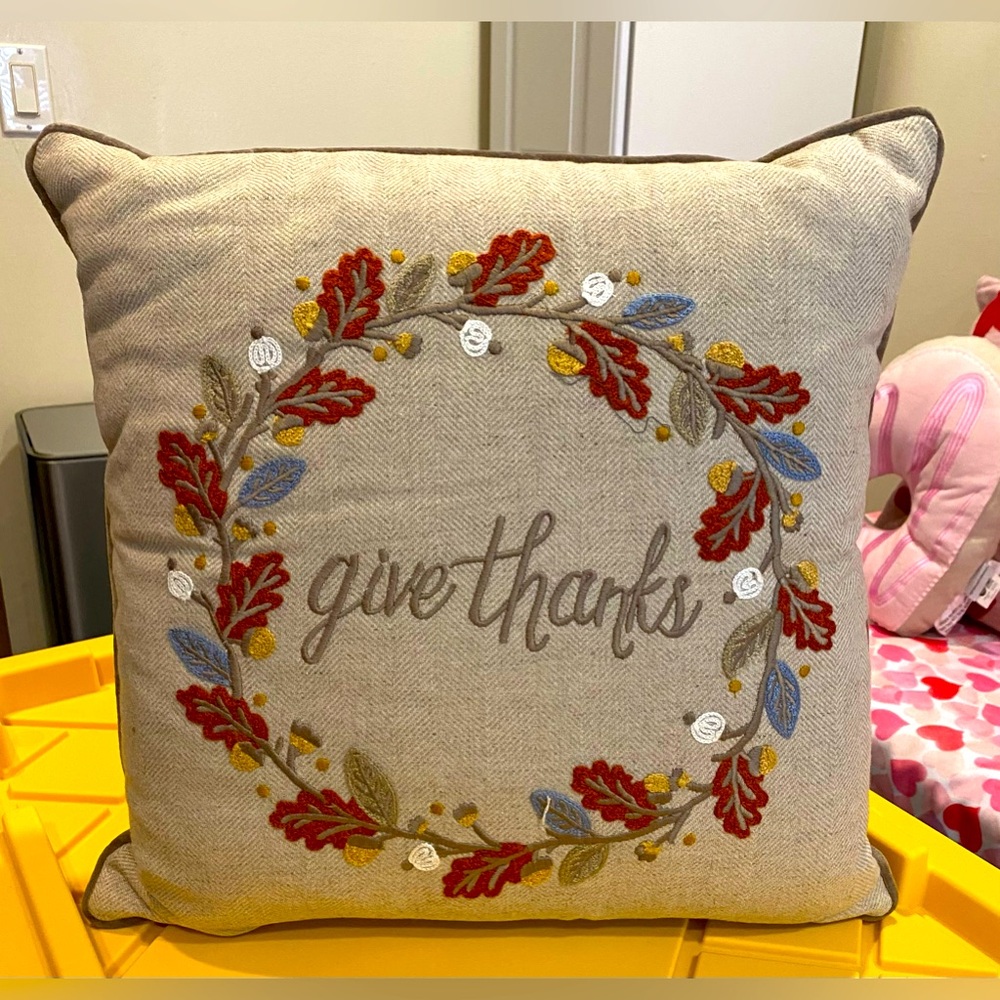 Give Thanks Decorative Throw Pillow